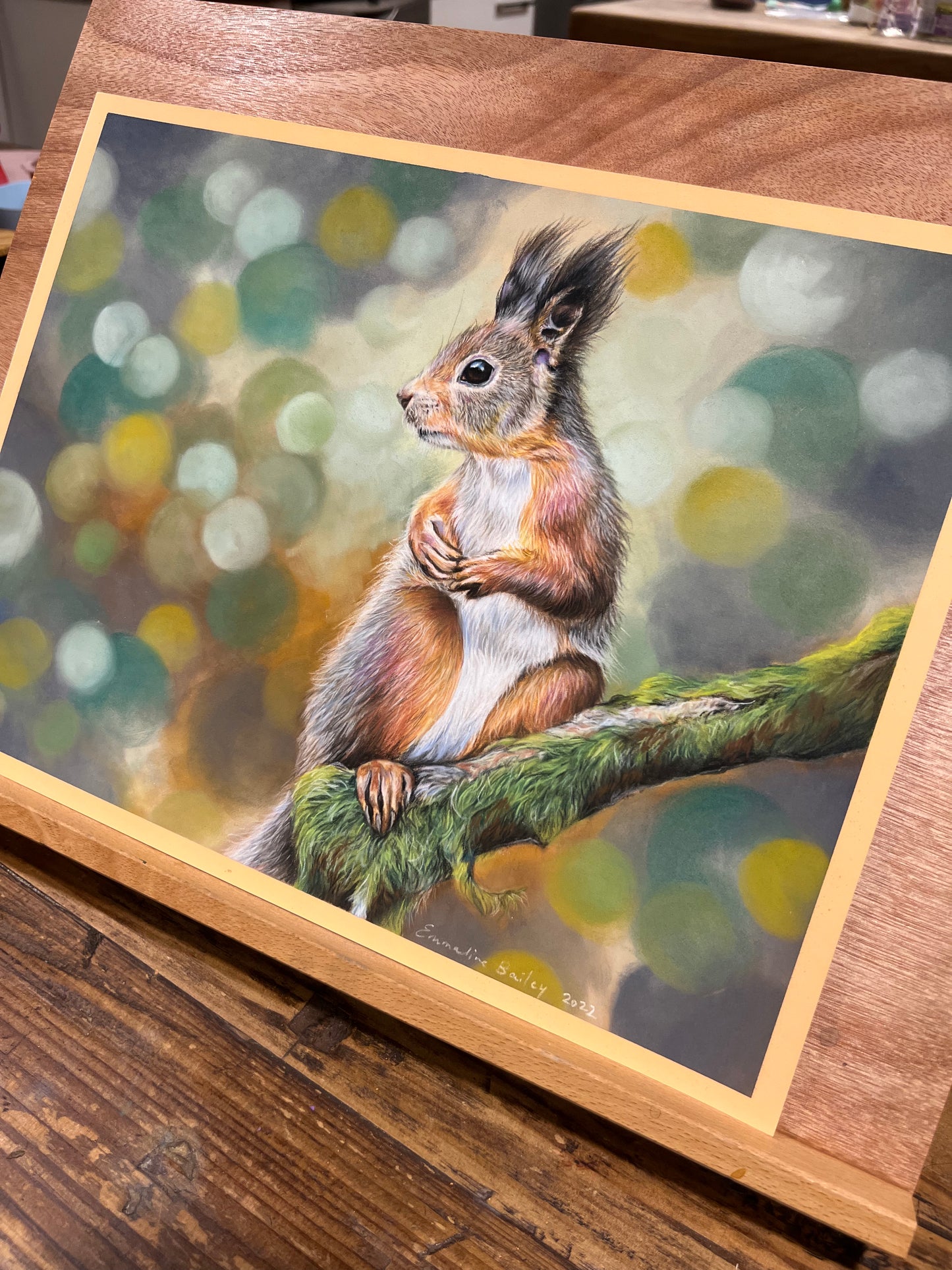 Squirrel Portrait in Pastels