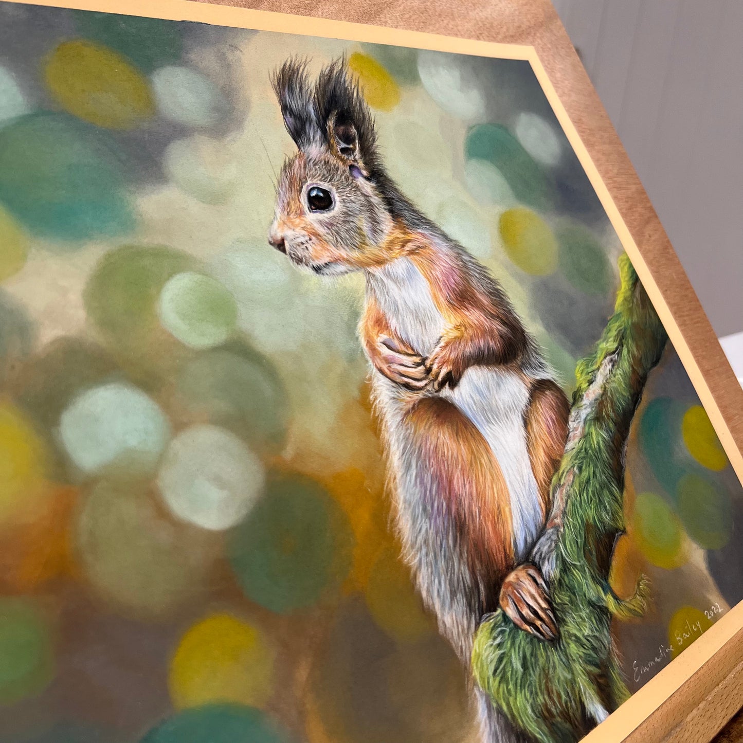 Squirrel Portrait in Pastels