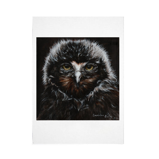 Moody Baby Owl Print
