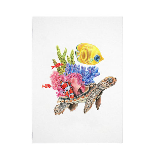 Coral Turtle Print