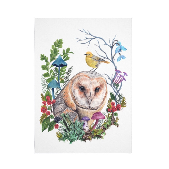 Owls Portrait Print